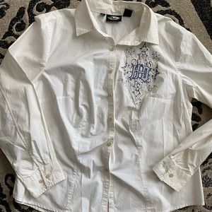 Harley Davidson White button up